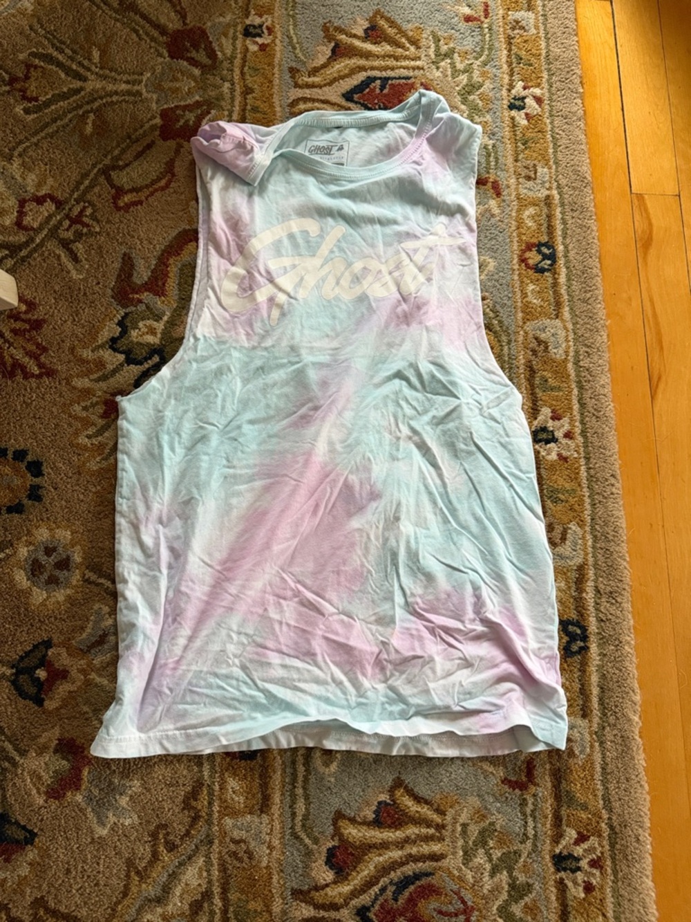 Ost Pastel Tie-Dye Tank Top in Light Blue & Light Pink